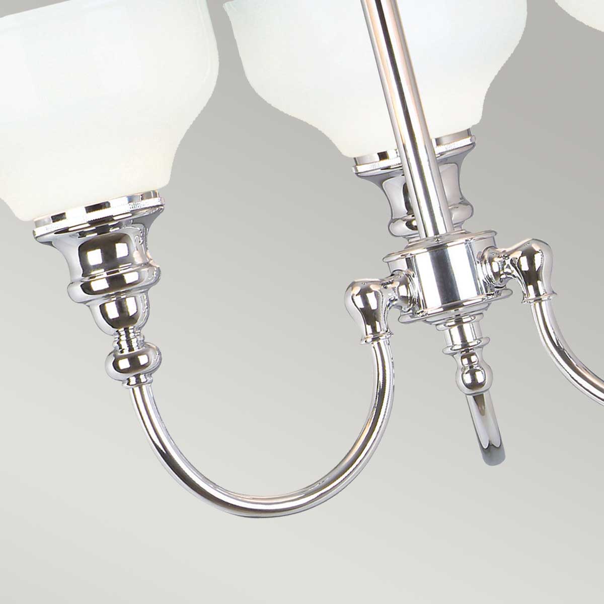 Elstead Lighting Chandelier from the Cheadle range. Cheadle 3 Light Semi-Flush Product Code = BATH-CD3