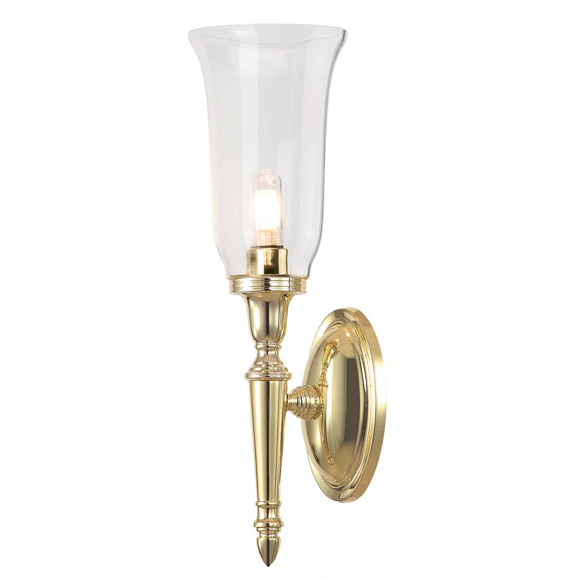 Elstead Lighting Wall Light from the Dryden range. Dryden 1 Light Wall Light Product Code = BATH-DRYDEN2-PB