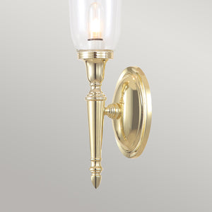 Elstead Lighting Wall Light from the Dryden range. Dryden 1 Light Wall Light Product Code = BATH-DRYDEN2-PB