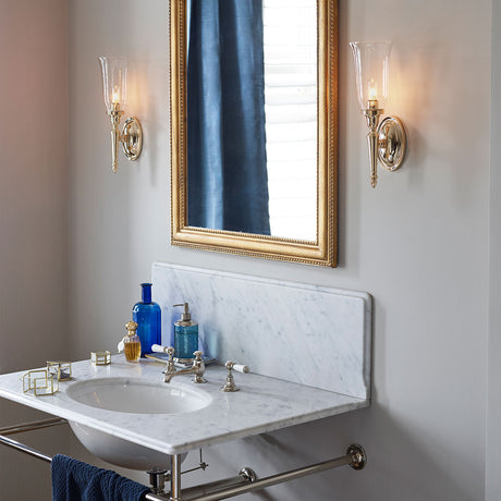 Elstead Lighting Wall Light from the Dryden range. Dryden 1 Light Wall Light Product Code = BATH-DRYDEN2-PB
