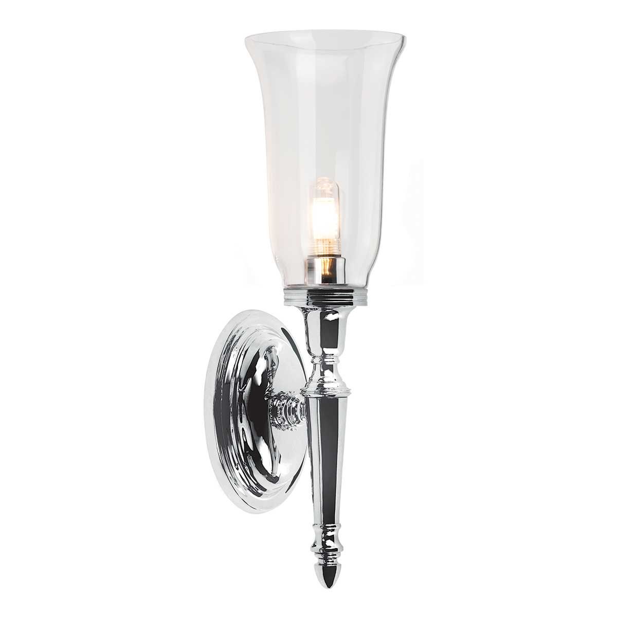 Elstead Lighting Wall Light from the Dryden range. Dryden 1 Light Wall Light – SKU BATH-DRYDEN2-PC