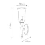 Elstead Lighting Wall Light from the Dryden range. Dryden 1 Light Wall Light – SKU BATH-DRYDEN2-PC