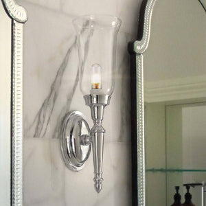 Elstead Lighting Wall Light from the Dryden range. Dryden 1 Light Wall Light Product Code = BATH-DRYDEN2-PN
