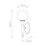 Elstead Lighting Wall Light from the Dryden range. Dryden 1 Light Wall Light – SKU BATH-DRYDEN4-PB