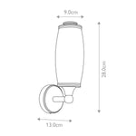 Elstead Lighting Wall Light from the Eliot range. Eliot 1 Light Wall Light – SKU BATH-ELIOT1-PC