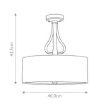 Elstead Lighting Ceiling Semi-Flush from the Falmouth range. Falmouth 3 Light Semi-Flush – SKU BATH-FALMOUTH-SF-PC