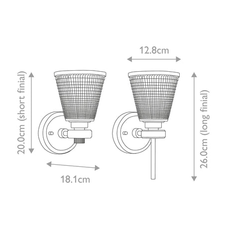 Elstead Lighting Wall Light from the Gunnislake range. Gunnislake 1 Light Wall Light  Product Code = BATH-GUNNIS1-WPC