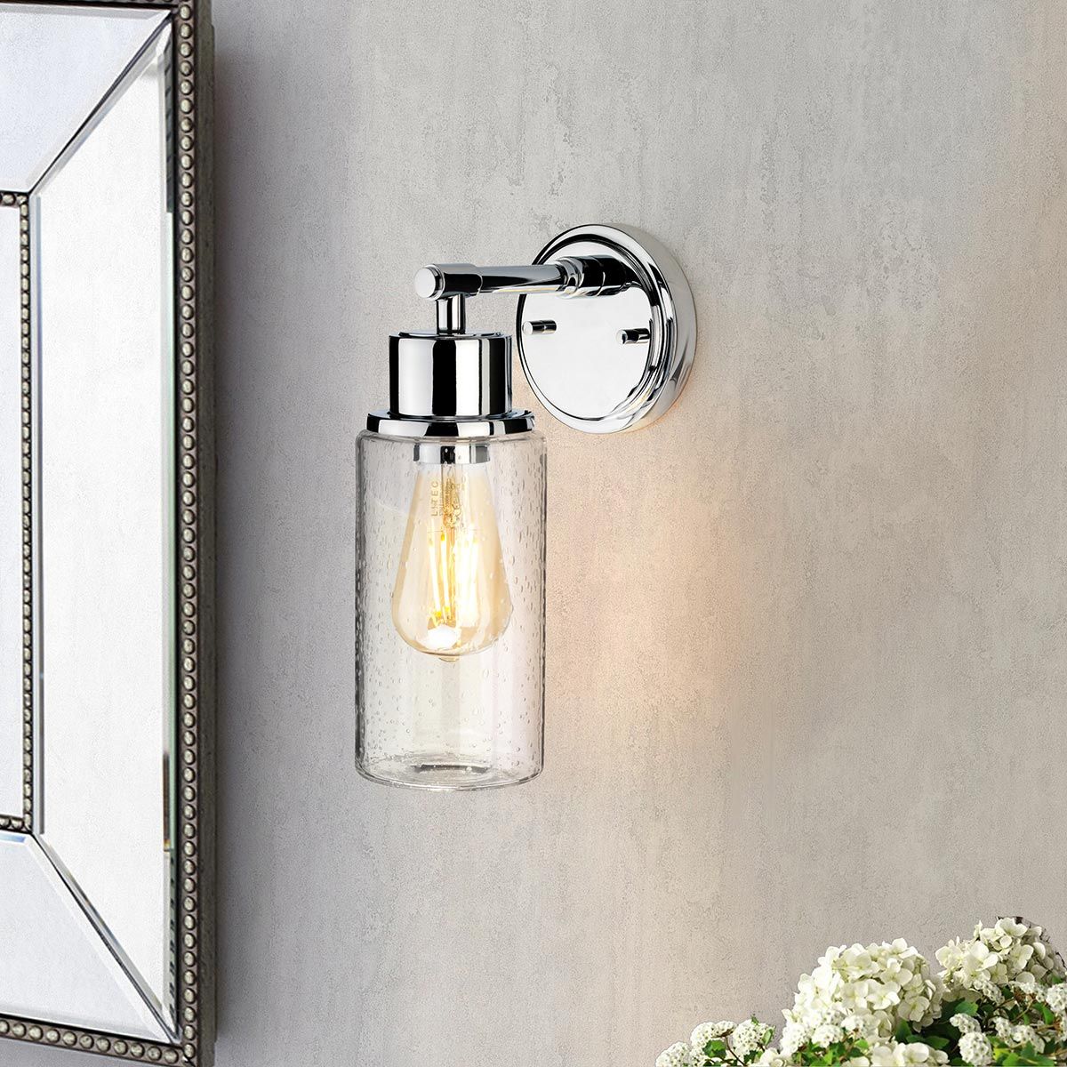 Elstead Lighting Wall Light from the Morvah range. Morvah 1 Light Wall Light – SKU BATH-MORVAH1-PC