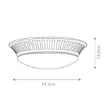Elstead Lighting Ceiling Flush from the Whitby range. Whitby 1 Light Flush Product Code = BATH-WHITBY-F
