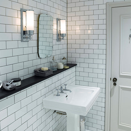 Elstead Lighting Wall Light from the Worcester range. Worcester 1 Light Wall Light Product Code = BATH-WS1