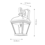Elstead Lighting Outdoor Wall Light from the Bayview range. Bayview 1 Light Large Wall Lantern – SKU BAYVIEW-2L-BK