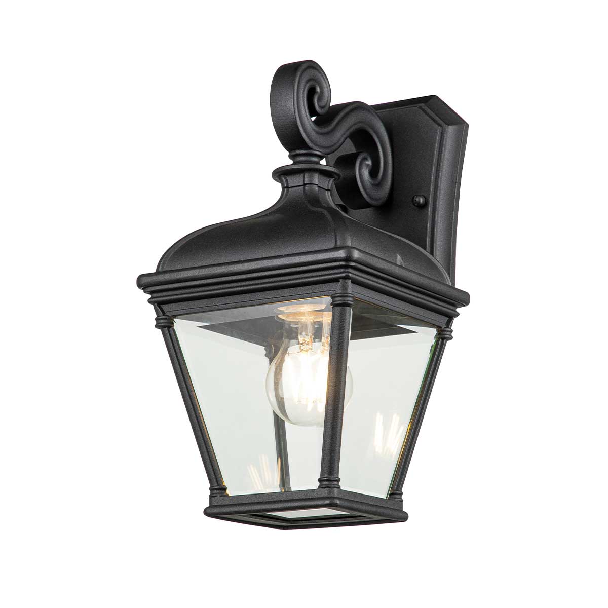 Elstead Lighting Outdoor Wall Light from the Bayview range. Bayview 1 Light Medium Wall Lantern Product Code = BAYVIEW-2M-BK