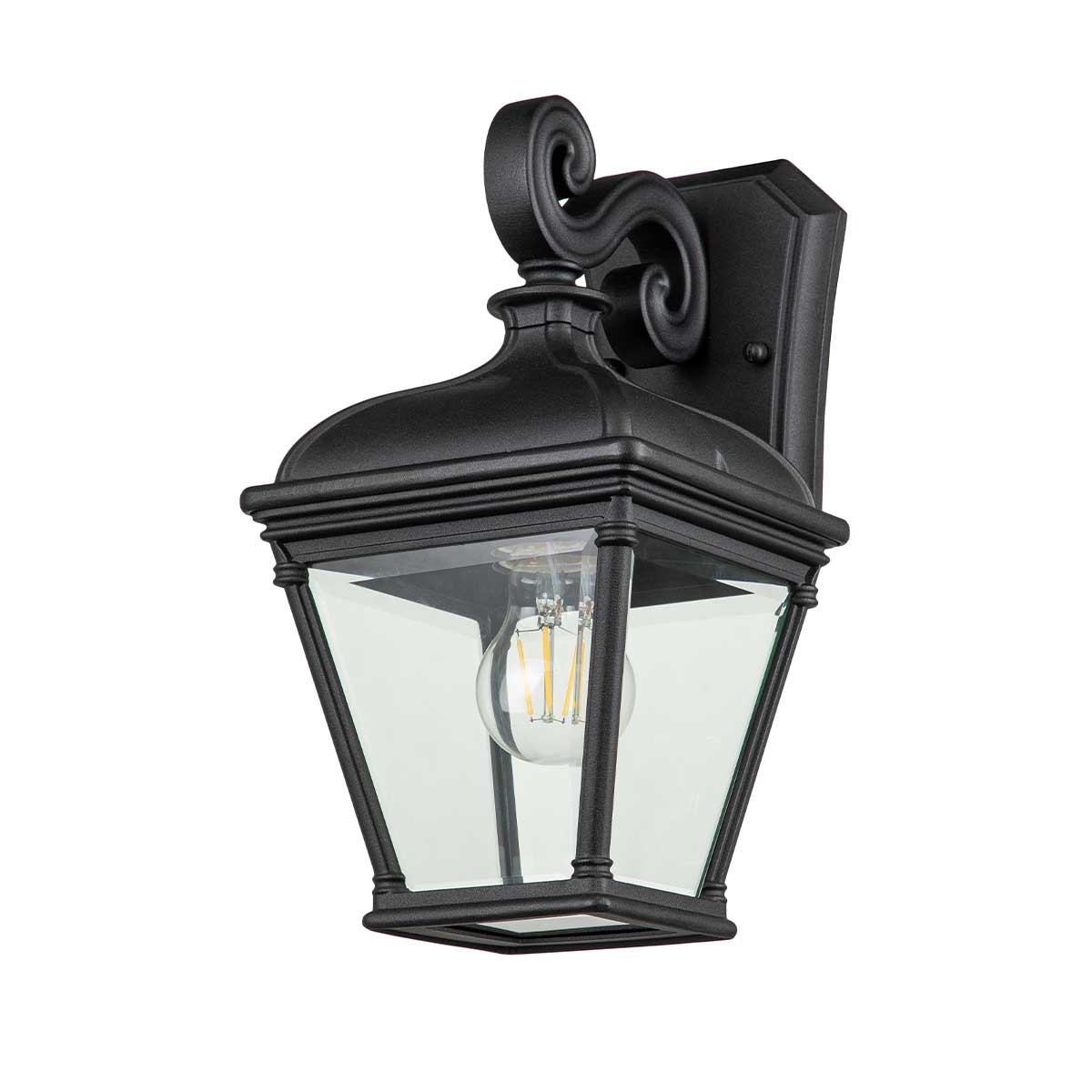 Elstead Lighting Outdoor Wall Light from the Bayview range. Bayview 1 Light Medium Wall Lantern Product Code = BAYVIEW-2M-BK