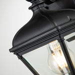 Elstead Lighting Outdoor Wall Light from the Bayview range. Bayview 1 Light Small Wall Lantern Product Code = BAYVIEW-2S-BK