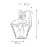 Elstead Lighting Outdoor Wall Light from the Bayview range. Bayview 1 Light Small Wall Lantern – SKU BAYVIEW-2S-BK