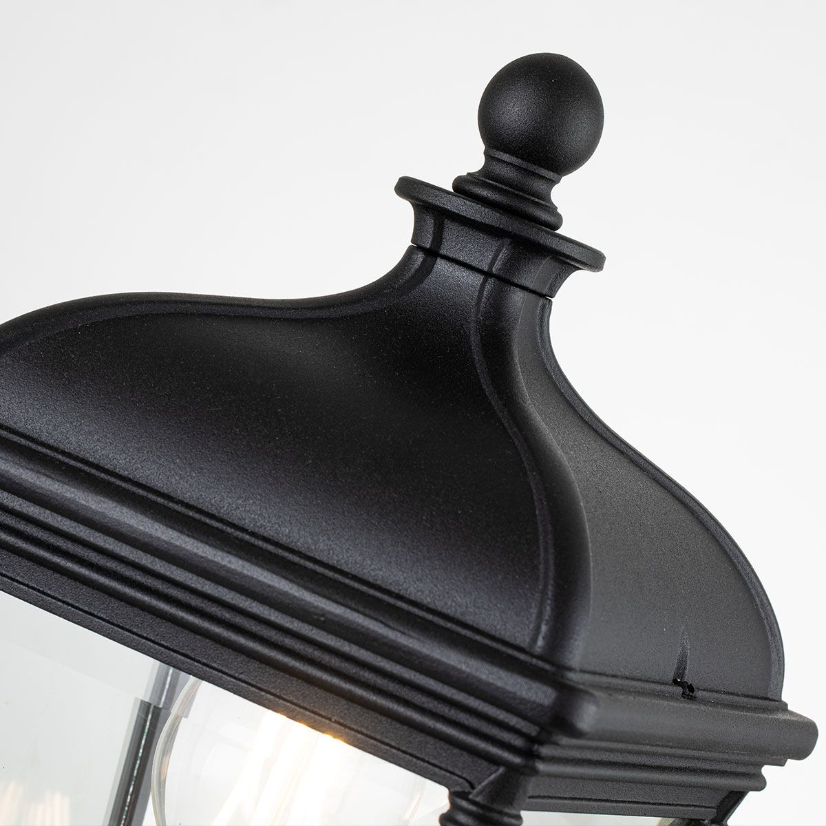 Elstead Lighting Pedestal Lantern from the Bayview range. Bayview 1 Light Medium Pedestal Lantern – SKU BAYVIEW-3M-BK