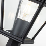 Elstead Lighting Pedestal Lantern from the Bayview range. Bayview 1 Light Medium Pedestal Lantern – SKU BAYVIEW-3M-BK
