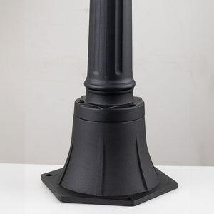 Elstead Lighting Pillar Lantern from the Bayview range. Bayview 1 Light Medium Pillar Lantern Product Code = BAYVIEW-4M-BK