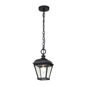Elstead Lighting Outdoor Hanging from the Bayview range. Bayview 1 Light Medium Chain Lantern  Product Code = BAYVIEW-8M-BK