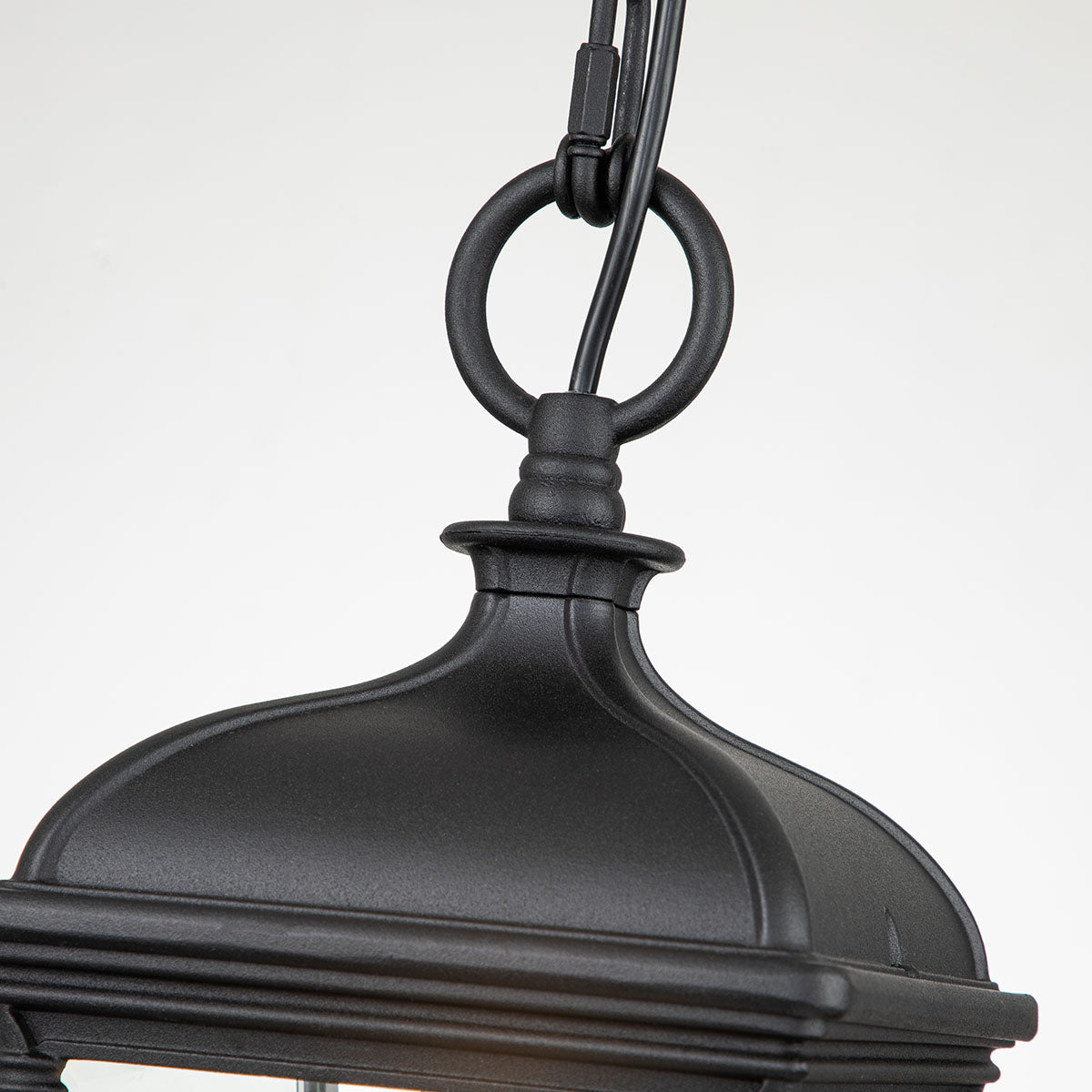 Elstead Lighting Outdoor Hanging from the Bayview range. Bayview 1 Light Medium Chain Lantern  Product Code = BAYVIEW-8M-BK