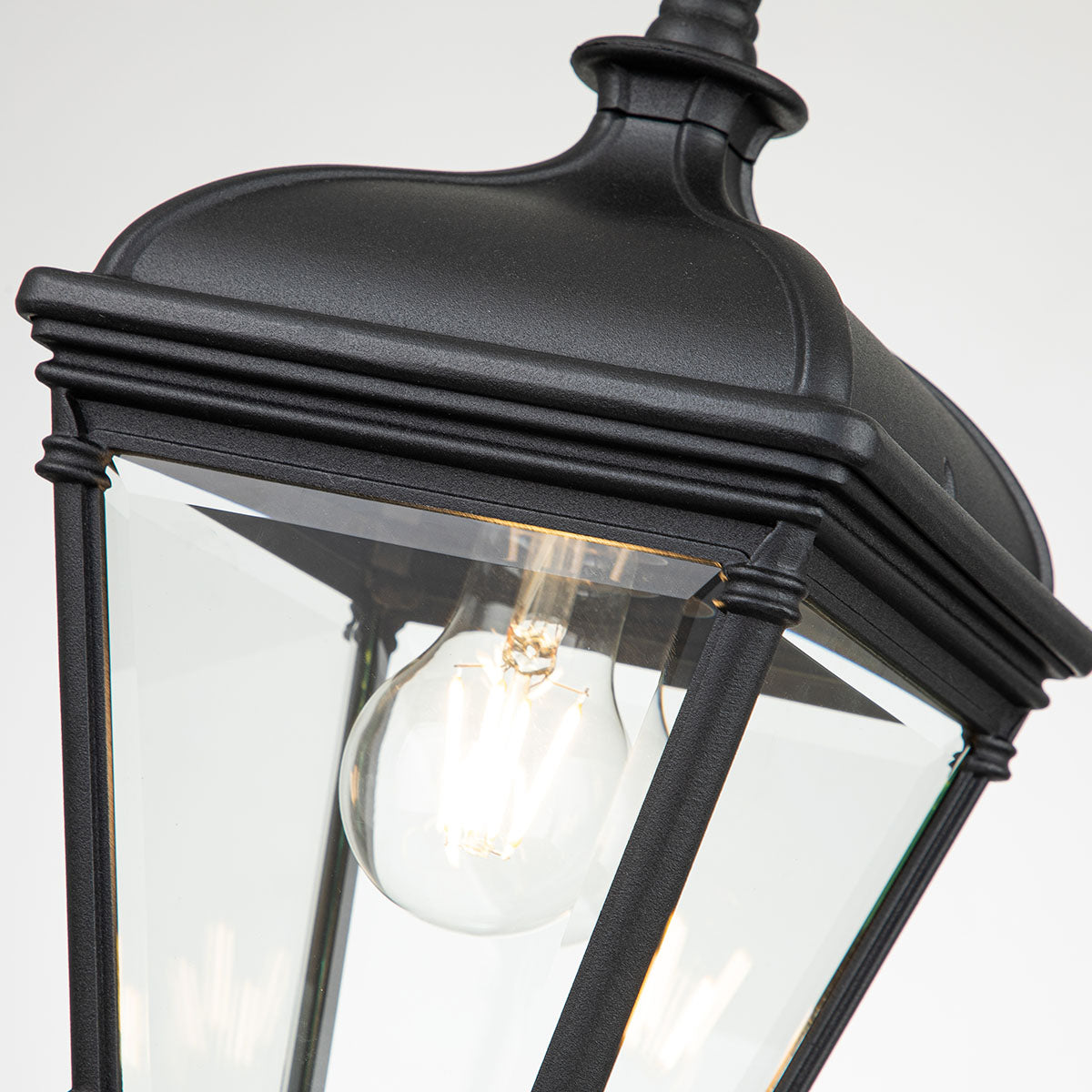 Elstead Lighting Outdoor Hanging from the Bayview range. Bayview 1 Light Medium Chain Lantern  Product Code = BAYVIEW-8M-BK