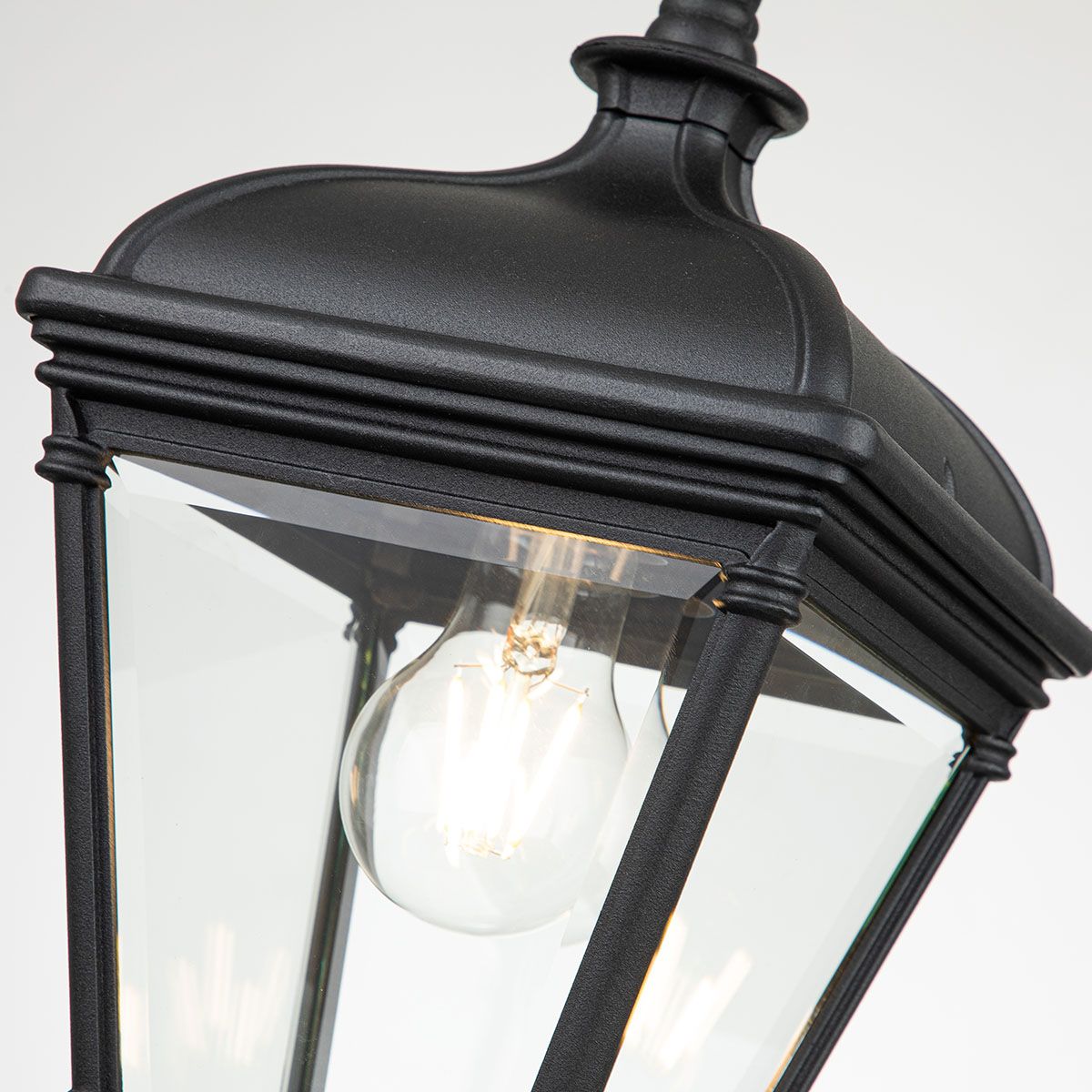 Elstead Lighting Outdoor Hanging from the Bayview range. Bayview 1 Light Medium Chain Lantern – SKU BAYVIEW-8M-BK