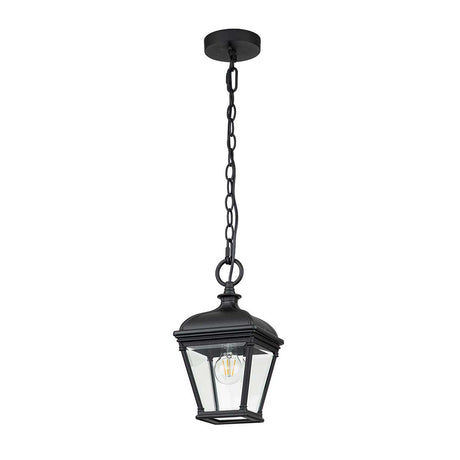 Elstead Lighting Outdoor Hanging from the Bayview range. Bayview 1 Light Medium Chain Lantern  Product Code = BAYVIEW-8M-BK