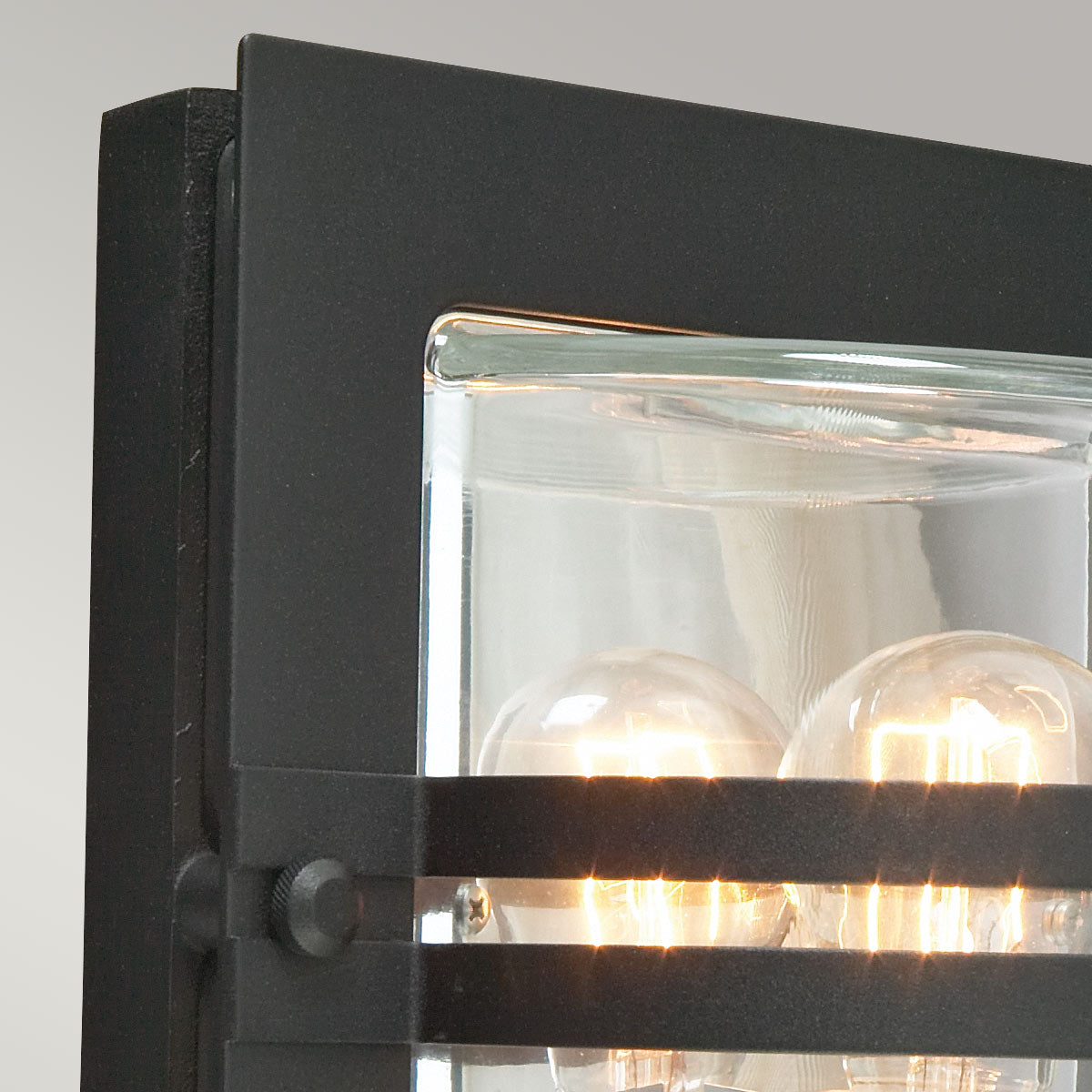 Norlys Bern 1 Light Wall Lantern - Black With Clear Glass BERN-E27-BLK-C