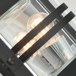 Norlys Bern 1 Light Wall Lantern - Black With Clear Glass BERN-E27-BLK-C