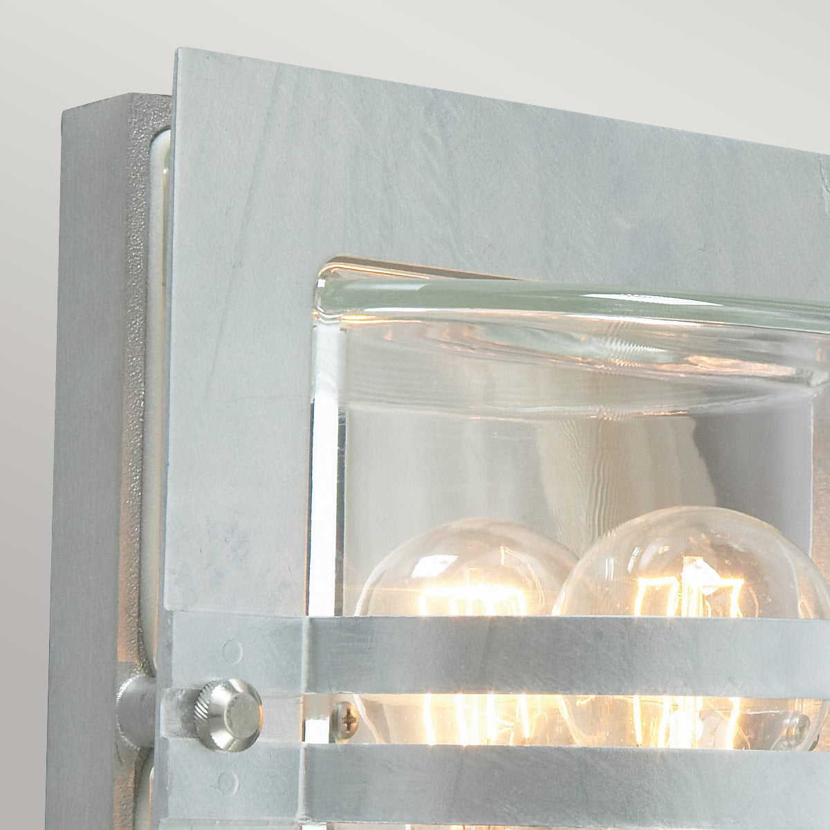 Norlys Bern 1 Light Wall Lantern - Galvanised With Clear Glass BERN-E27-GAL-C