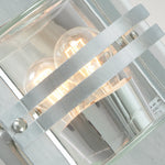 Norlys Bern 1 Light Wall Lantern - Galvanised With Clear Glass BERN-E27-GAL-C