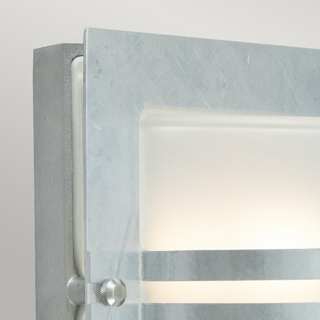 Norlys Outdoor Wall Light from the Bern range. Bern 1 Light Wall Lantern - Galvanised With Frosted Glass Product Code = BERN-E27-GAL-F