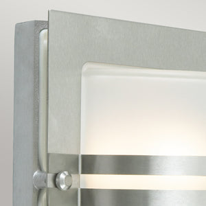 Norlys Bern 1 Light Wall Lantern - Stainless Steel With Frosted Glass BERN-E27-S-S-F