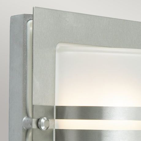 Norlys Bern 1 Light Wall Lantern - Stainless Steel With Frosted Glass BERN-E27-S-S-F