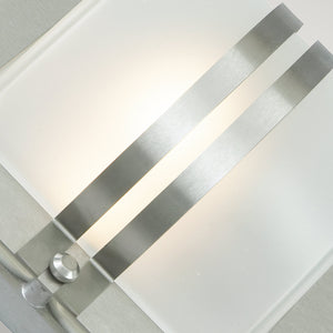 Norlys Bern 1 Light Wall Lantern - Stainless Steel With Frosted Glass BERN-E27-S-S-F