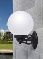 Magnalux Bisso/G300 Black Bracket Opal E27 Wall Light Part Number - BISSO/G300