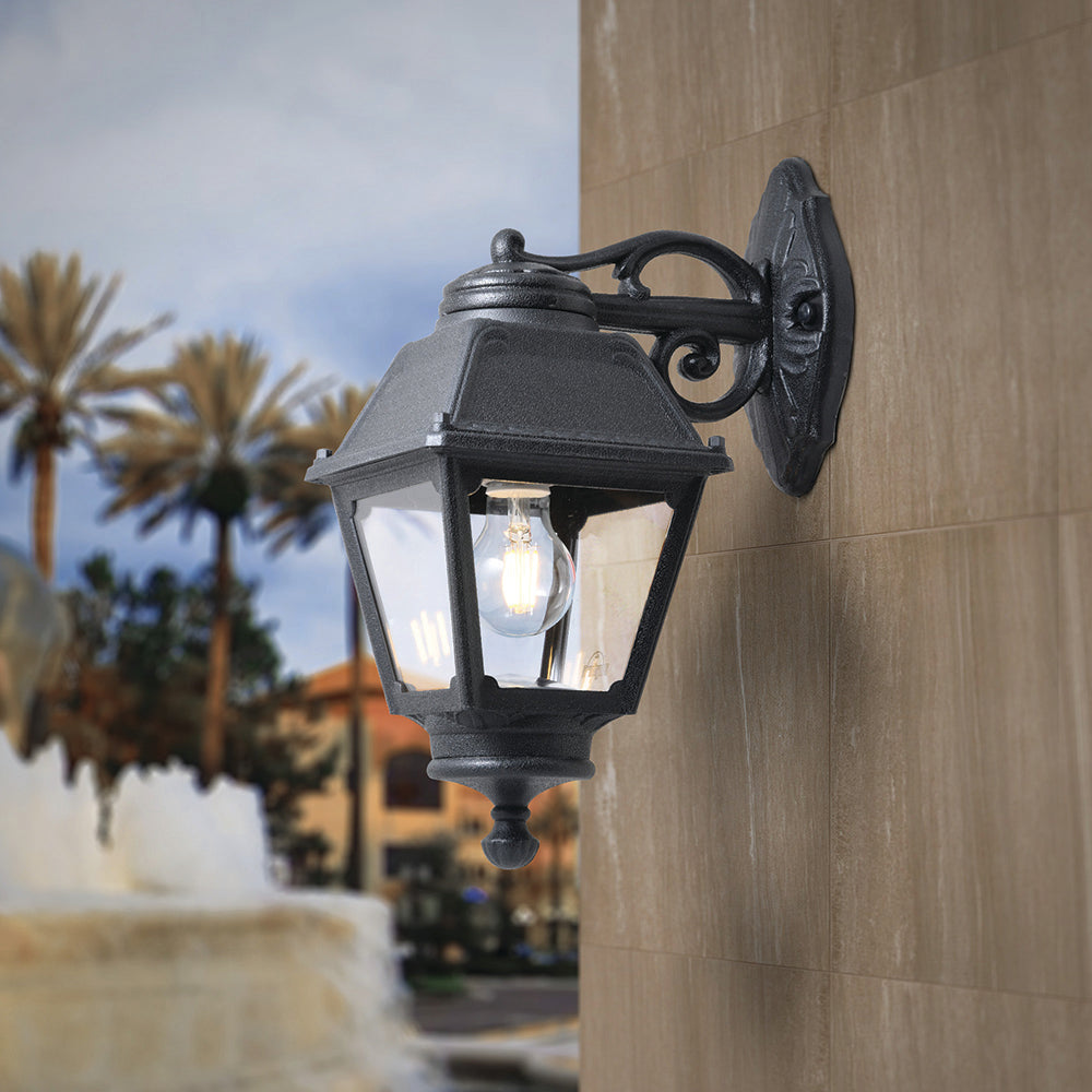 Magnalux Bisso/Golia Black Clear E27 Wall Light Part Number - BISSO/GOLIA