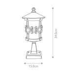 Elstead Lighting Pedestal Lantern from the Hereford range. Hereford 1 Light Pedestal Lantern – SKU BL12-BLACK