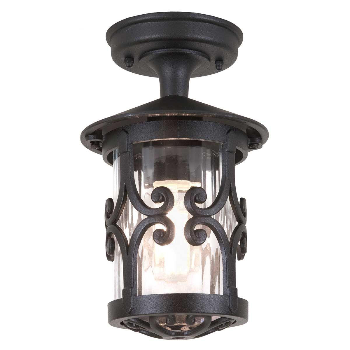 Elstead Lighting Ceiling Semi-Flush from the Hereford range. Hereford 1 Light Porch Lantern – SKU BL13A-BLACK