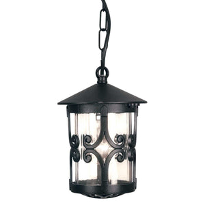 Elstead Lighting Outdoor Hanging from the Hereford range. Hereford 1 Light Porch Chain Lantern Product Code = BL13B-BLACK