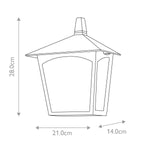 Elstead Lighting Outdoor Wall Light from the York range. York 1 Light Flush Lantern – SKU BL15-BLACK