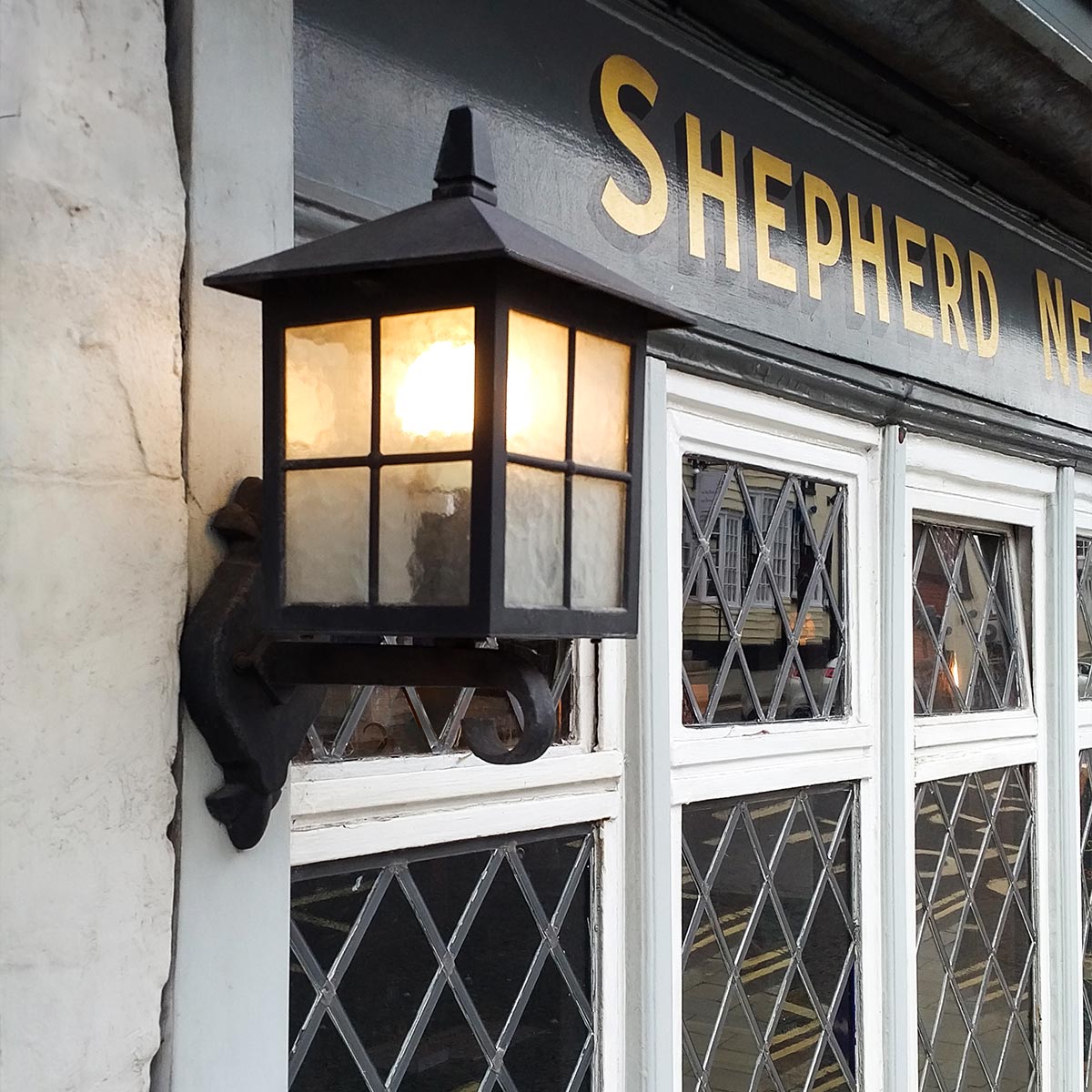 Elstead Lighting Outdoor Wall Light from the Winchester range. Winchester 1 Light Wall Up Lantern Product Code = BL17-BLACK