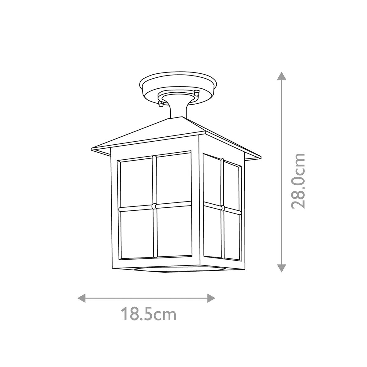 Elstead Lighting Ceiling Semi-Flush from the Winchester range. Winchester 1 Light Porch Lantern – SKU BL18A-BLACK