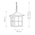 Elstead Lighting Outdoor Hanging from the Winchester range. Winchester 1 Light Chain Lantern – SKU BL18B-BLACK