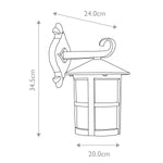 Elstead Lighting Outdoor Wall Light from the Hereford range. Hereford 1 Light Large Wall Down Lantern – SKU BL21-G-BLACK