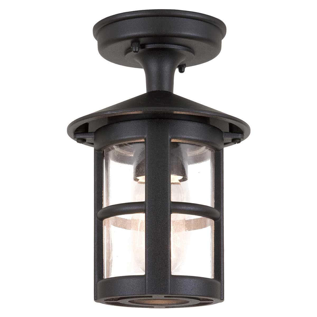 Elstead Lighting Ceiling Semi-Flush from the Hereford range. Hereford 1 Light Porch Lantern Product Code = BL21A-BLACK