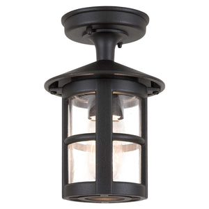 Elstead Lighting Ceiling Semi-Flush from the Hereford range. Hereford 1 Light Porch Lantern Product Code = BL21A-BLACK