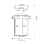 Elstead Lighting Ceiling Semi-Flush from the Hereford range. Hereford 1 Light Porch Lantern – SKU BL21A-BLACK