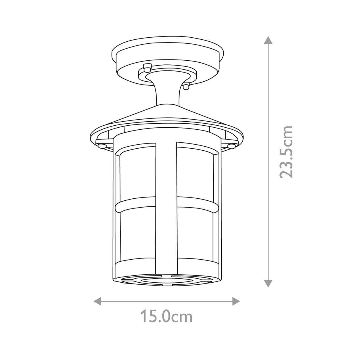Elstead Lighting Ceiling Semi-Flush from the Hereford range. Hereford 1 Light Porch Lantern – SKU BL21A-BLACK