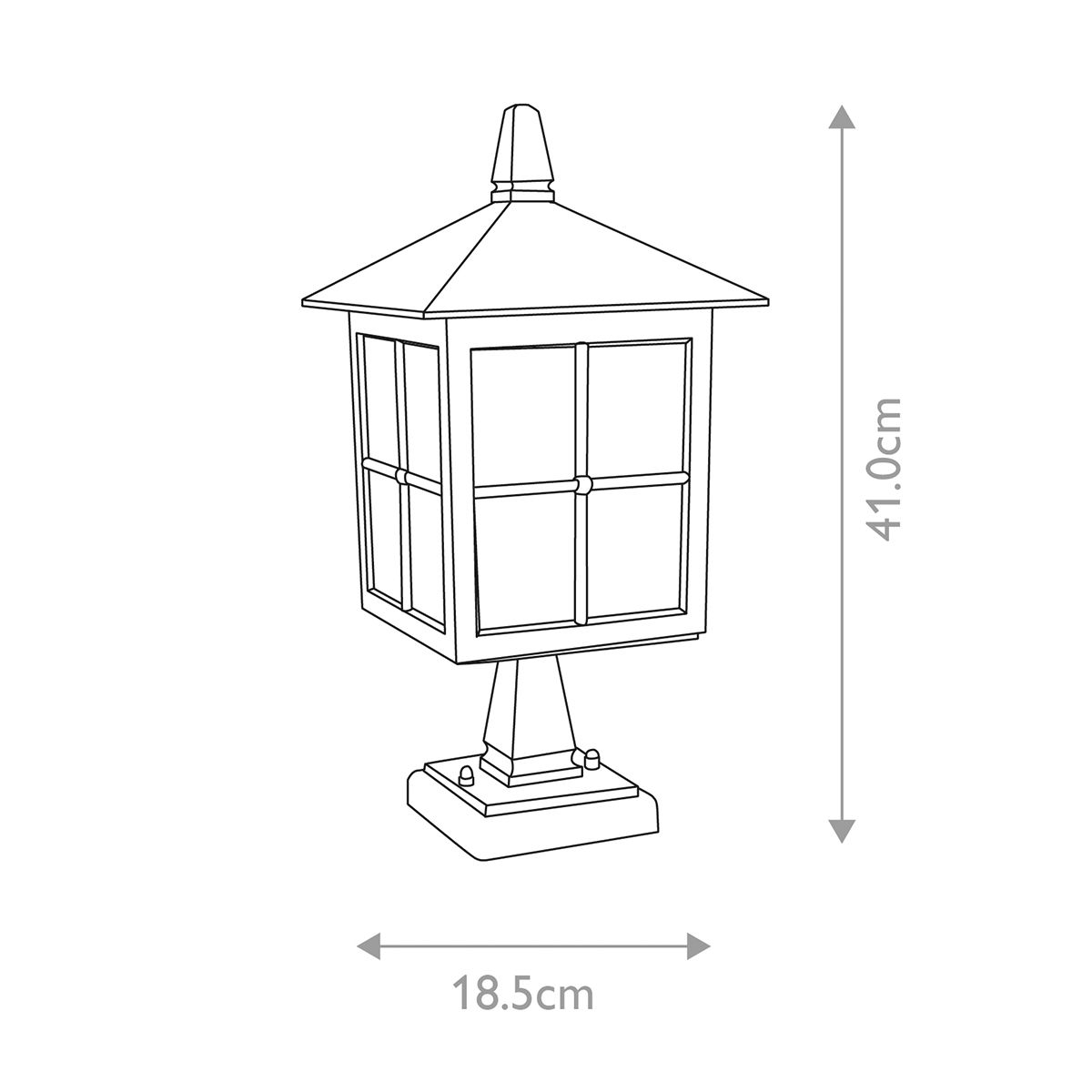 Elstead Lighting Pedestal Lantern from the Winchester range. Winchester 1 Light Pedestal Lantern – SKU BL25-BLACK
